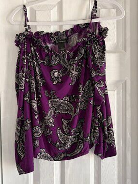 Womens plum paisley top